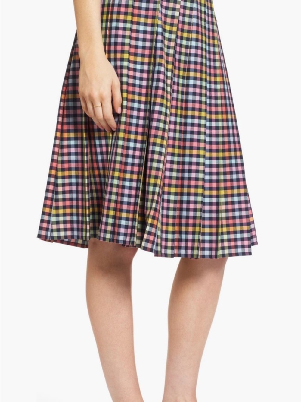 1901 pleated check skirt - Picture 3 of 7